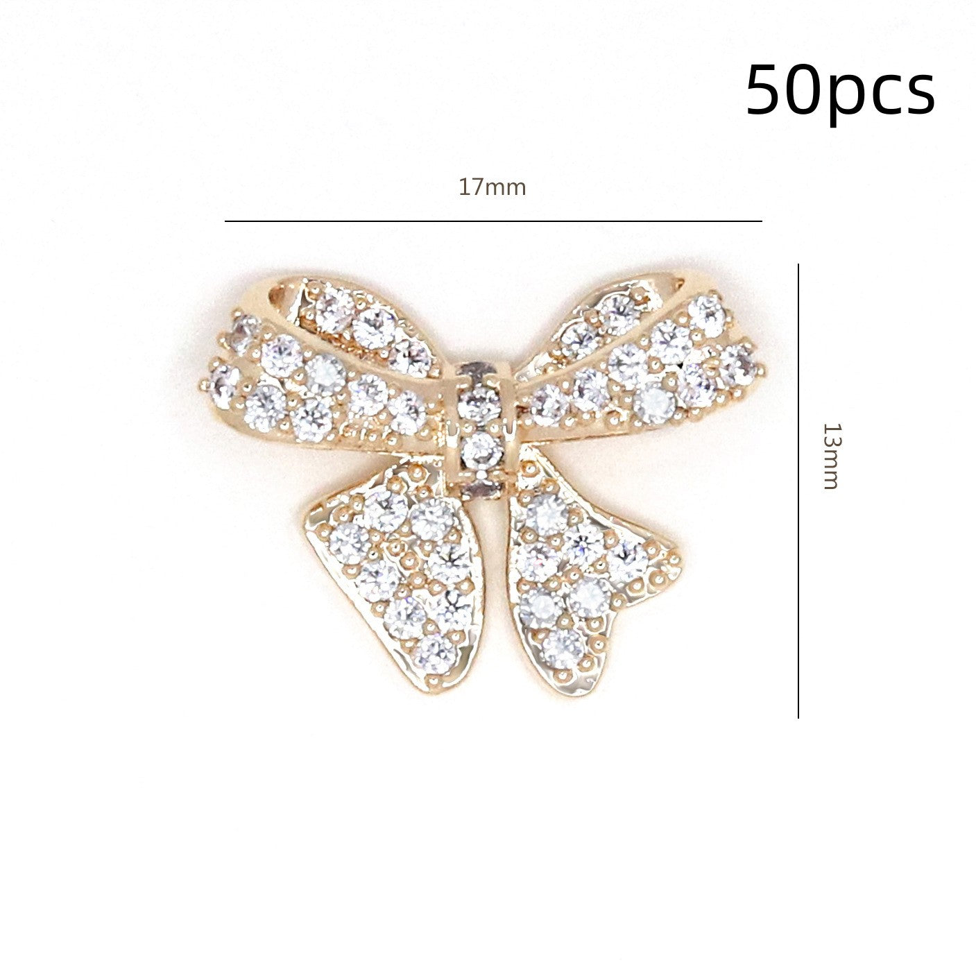 Bow Zircon Nail Ornament Zircon