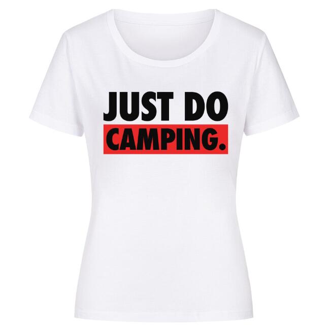 Europe And America Just Make Camping Printing Casual Round Neck Short Sleeves