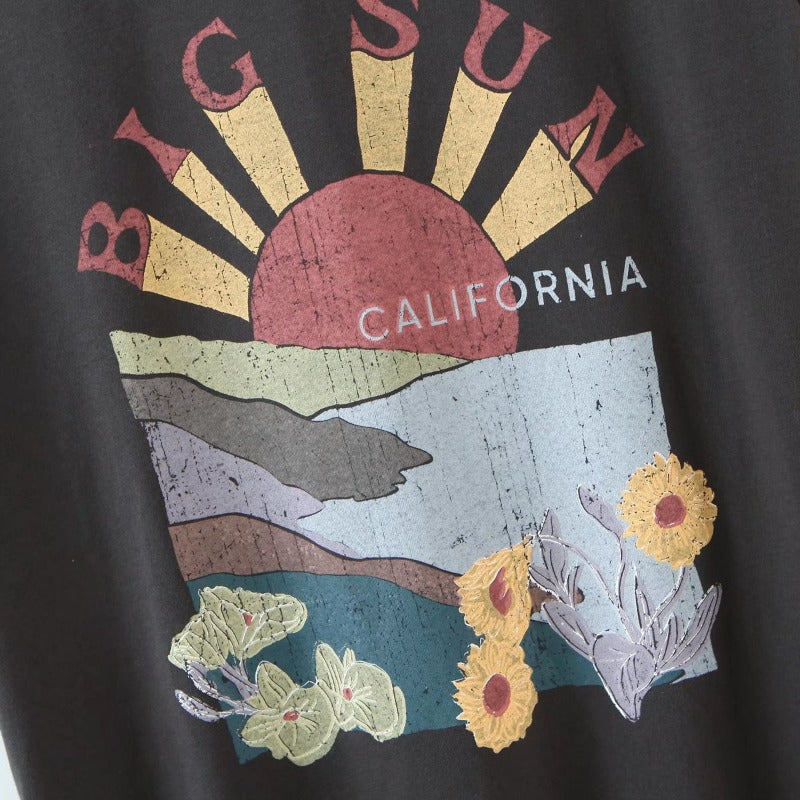 Spring New Women's Sun Flower Print Sleeveless T-Shirt