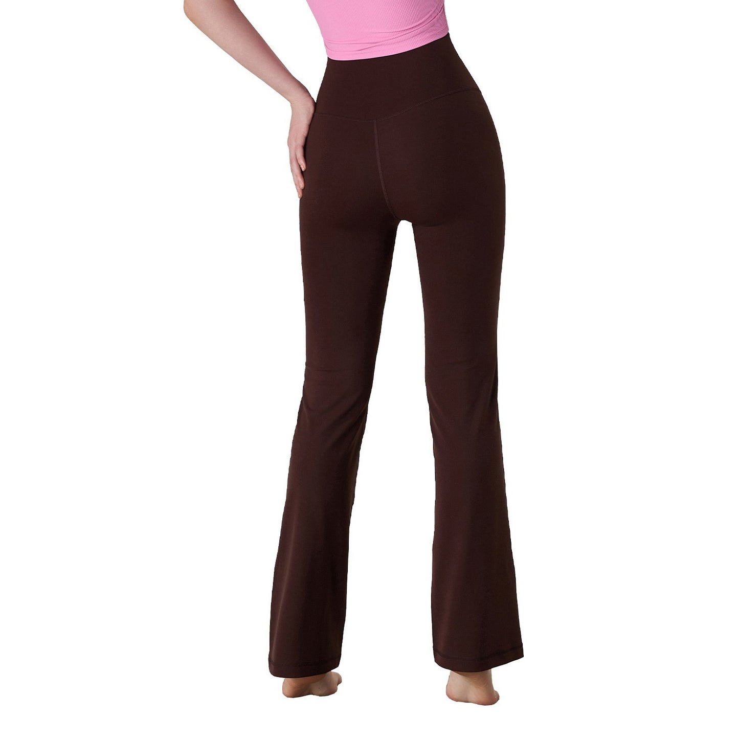 Nude Feel High Waist Hip Lift Bootcut Trousers Female Yoga Pants