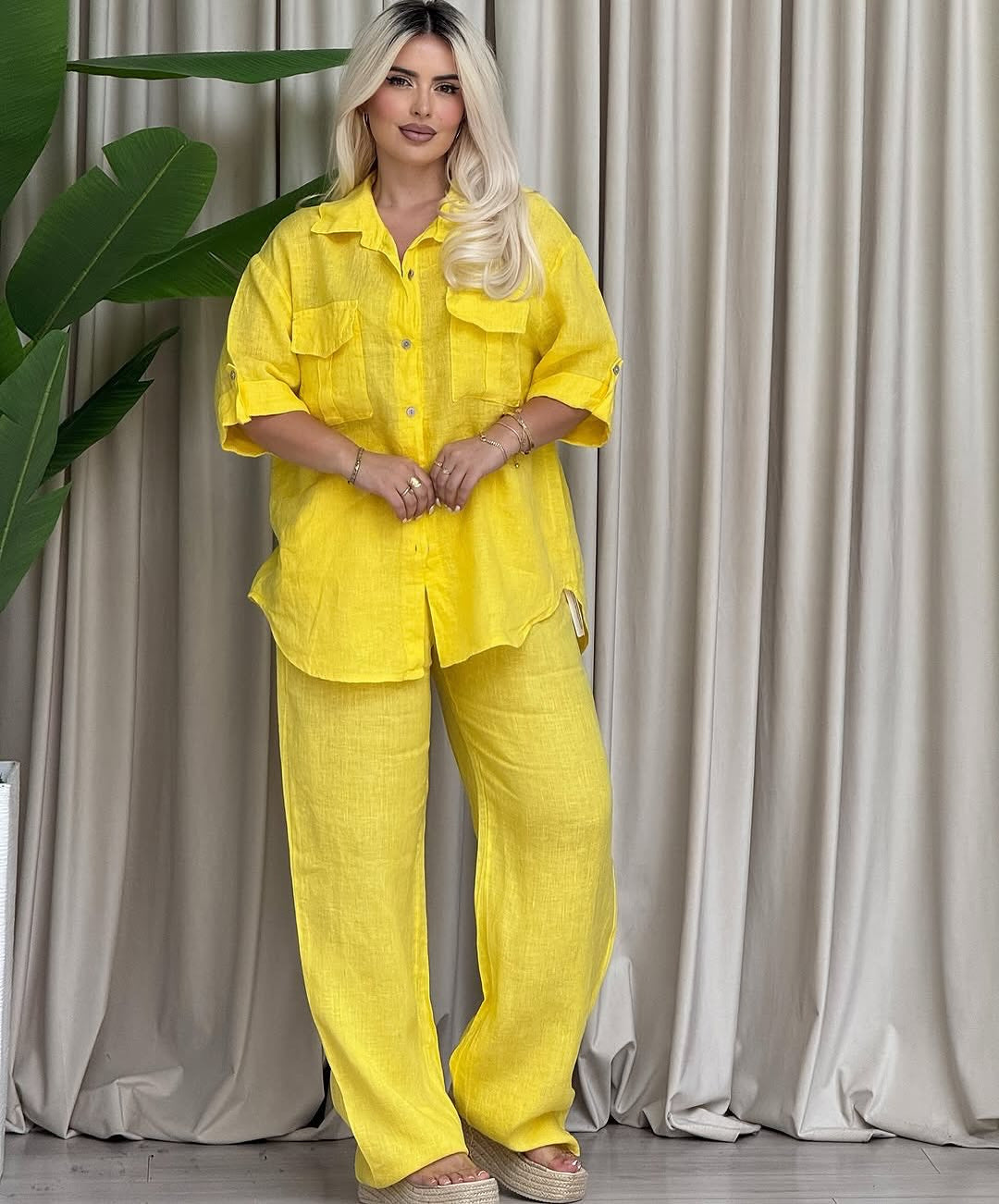 Long Sleeve Shirt Loose Two Piece Pants
