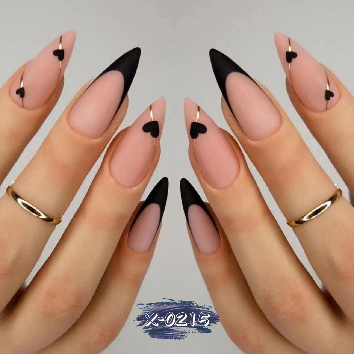 X-0215 Wear Nail European And American Almond-shaped French Frosted