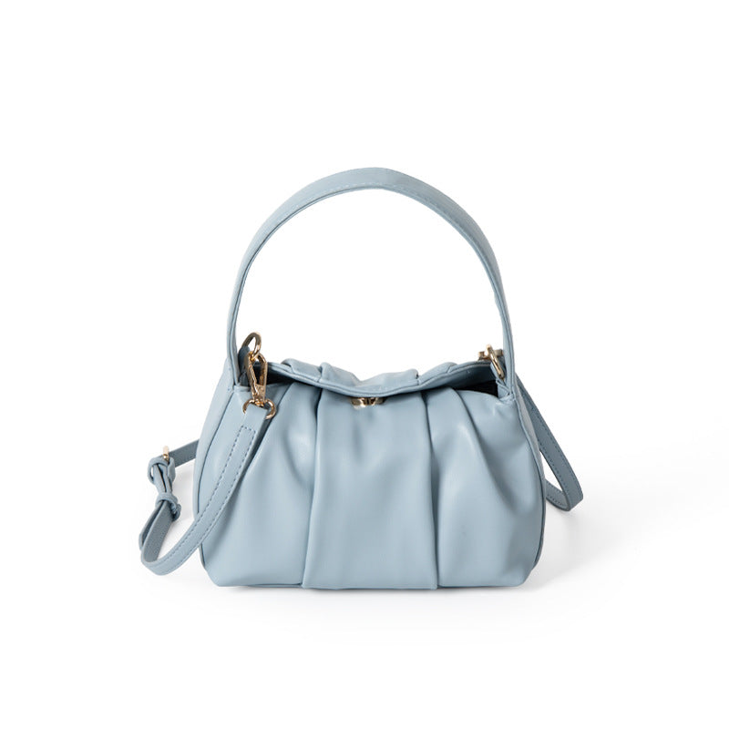 Crossbody Shoulder Bag Fashion Advanced Texture Pleated Portable Cloud Bag