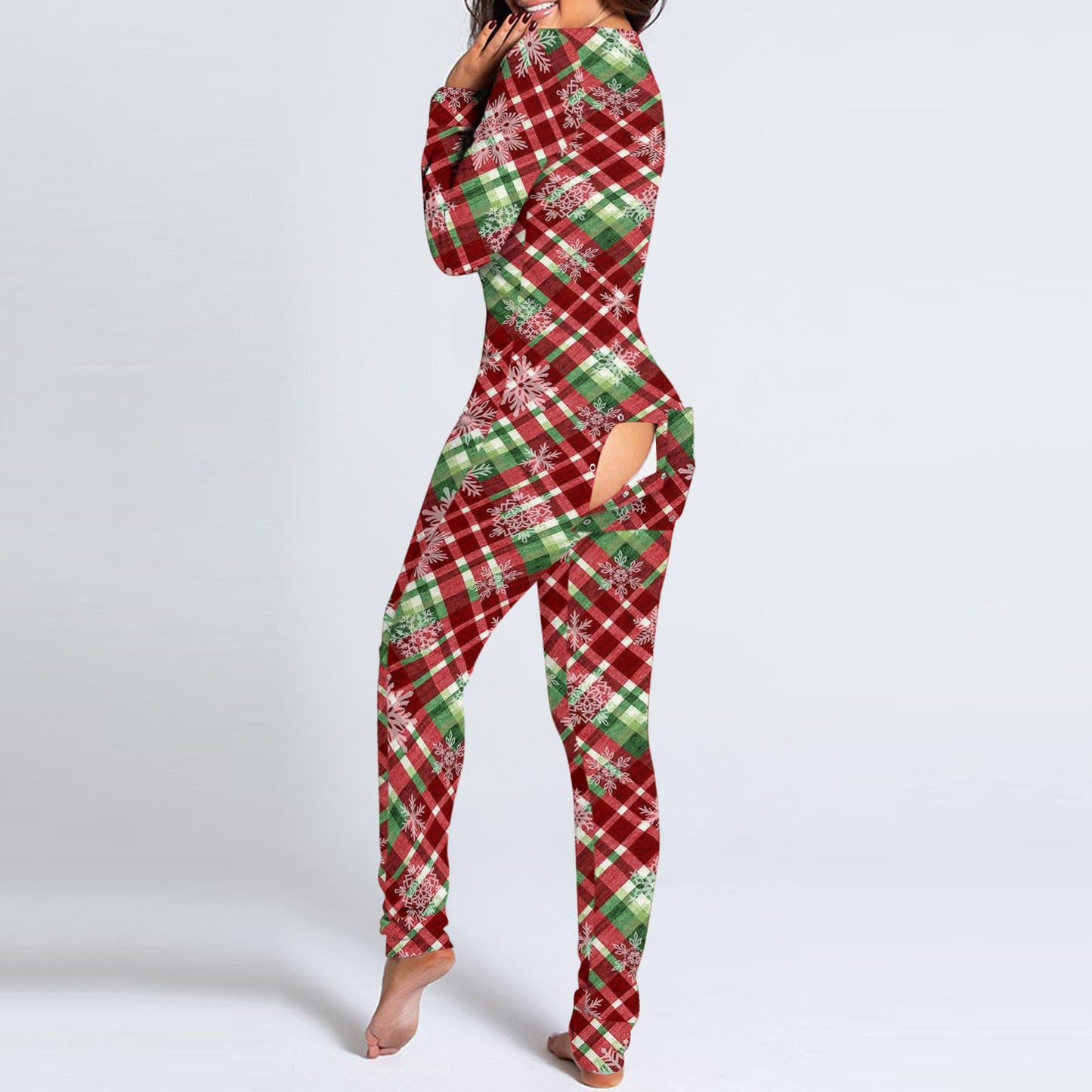 Women's Halloween Functional Button Flap Jumpsuit