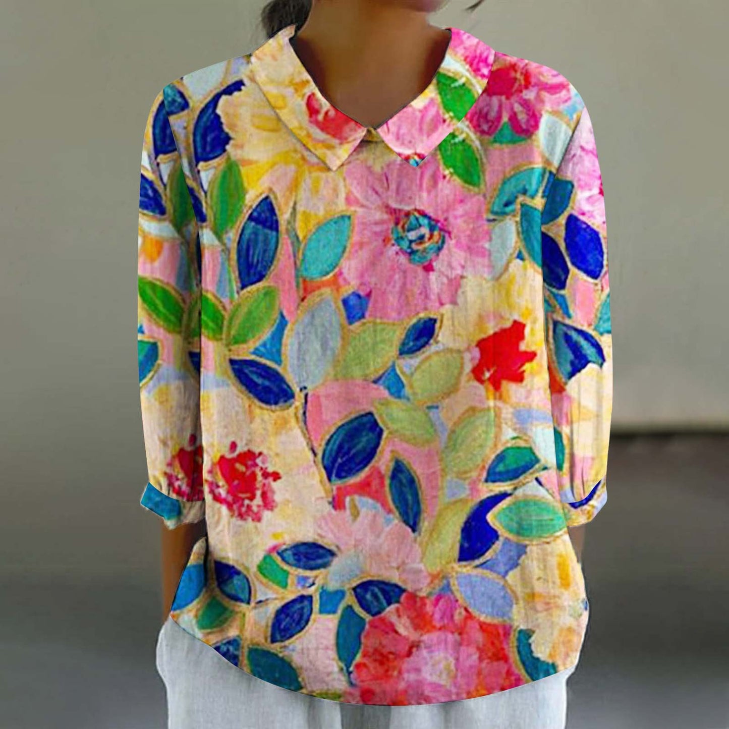 Women's Loose Casual Graffiti Printing Shirt