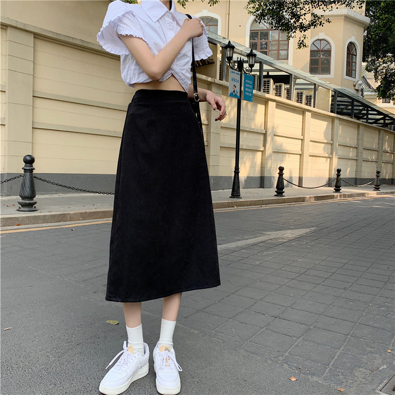 Hong Kong Style Fashion Skirt Summer New High Waist Look Taller