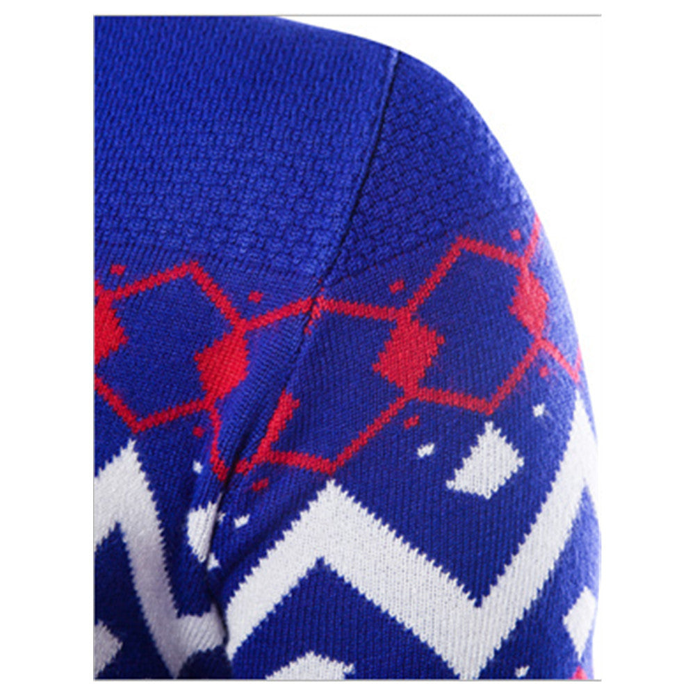 Fashion Pattern Casual Round Neck Sweater