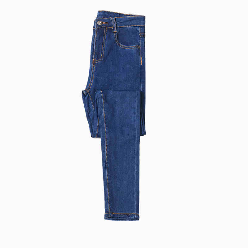 Dame-stretchjeans med høj talje og pencilpasform