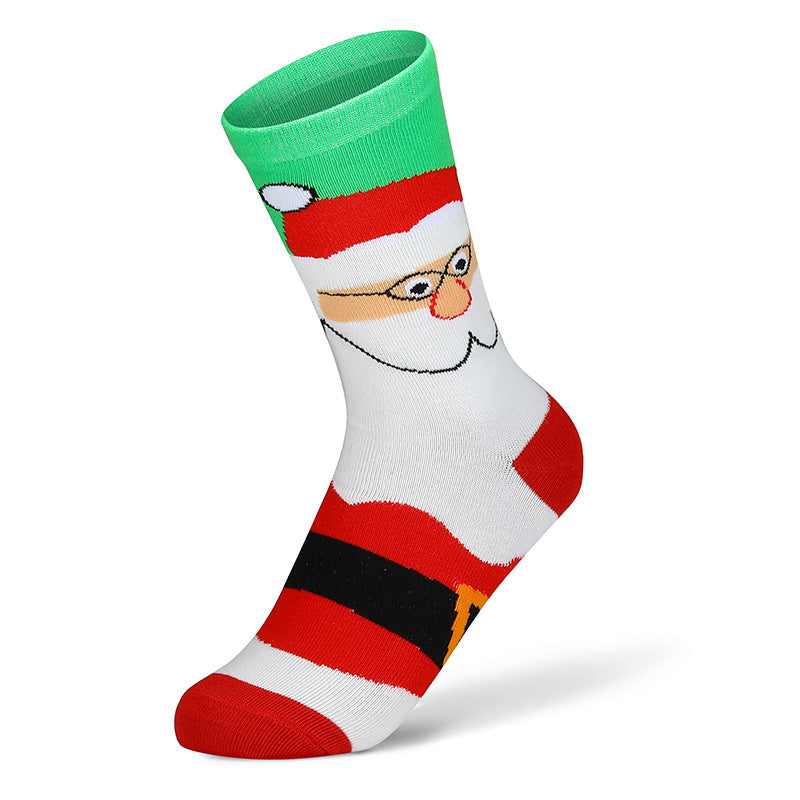 Christmas Tube  Women's Snowflake Christmas Tree Cotton Socks