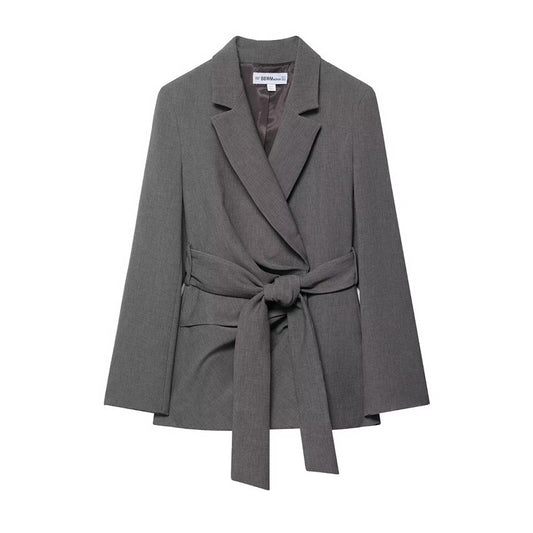 With Padded Shoulder Belt Suit Jacket Bloomers Suit