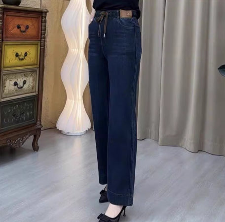 Løse Slimmende Vaskede Denimjeans Til Kvinder