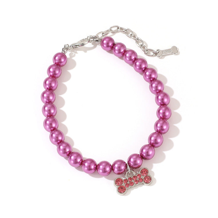 Pet Supplies Collar Pearl Cat Necklace Ornament