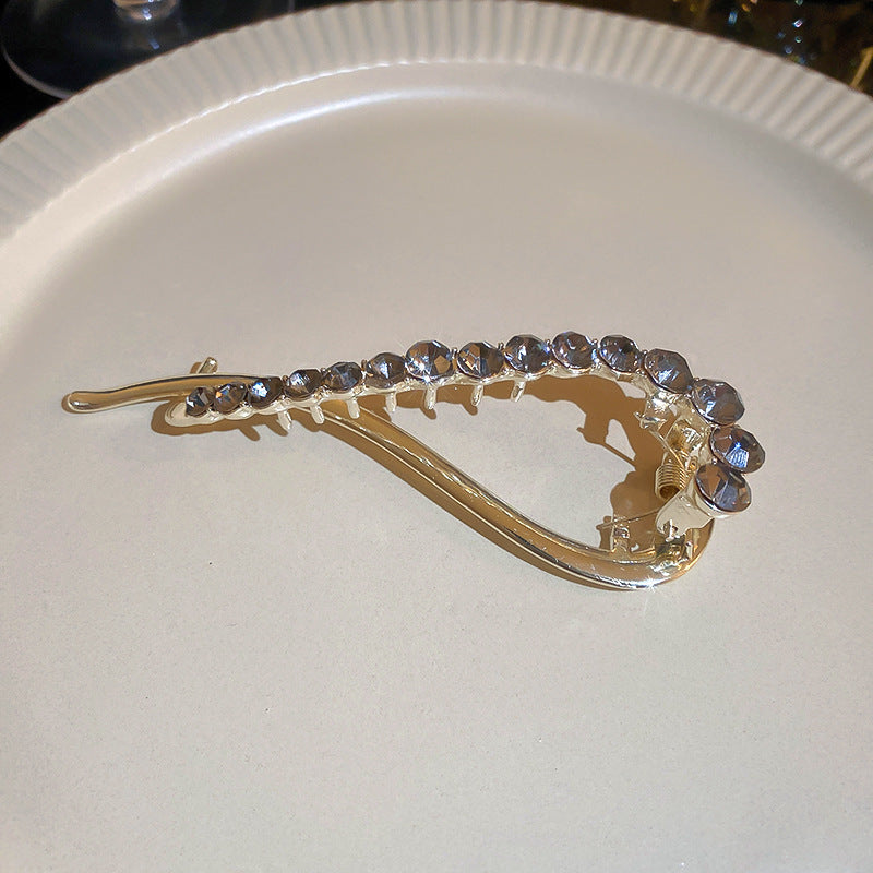 Delicate Diamond Inlaid Geometric Fashion Hairpin Metal