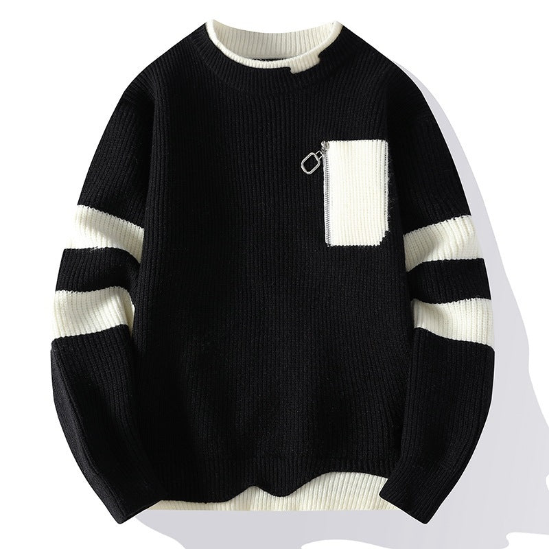 Autumn And Winter New Casual Sweater Boys Knitted Bottoming Shirt