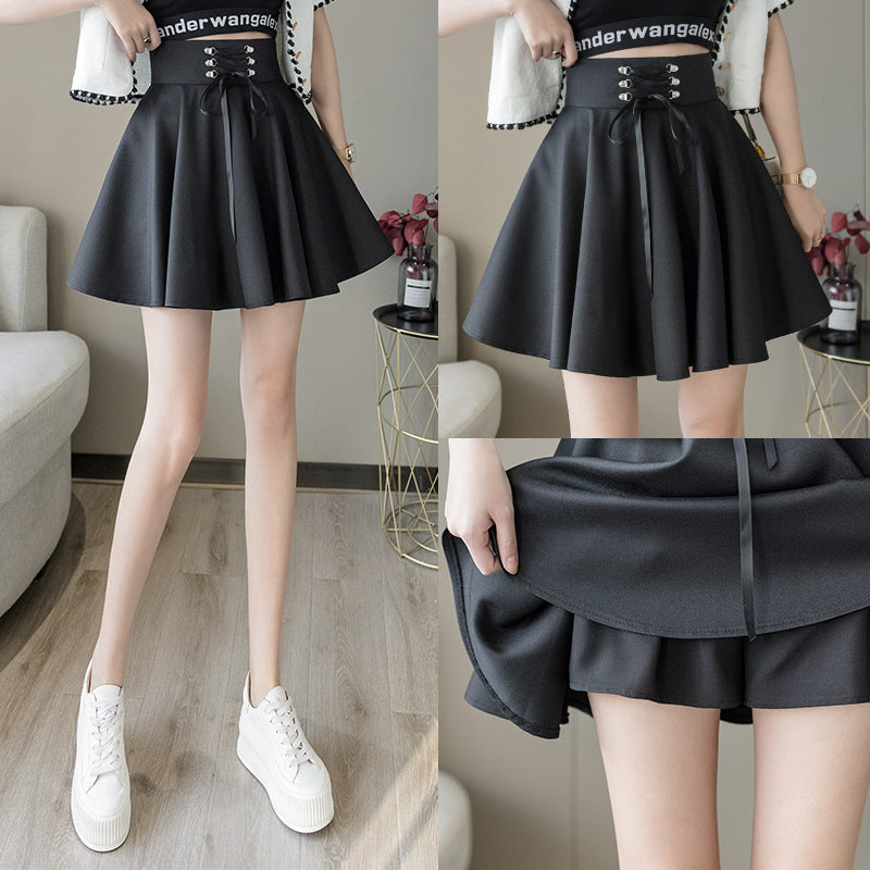 Design Sense Niche High Waist With Straps Skirt