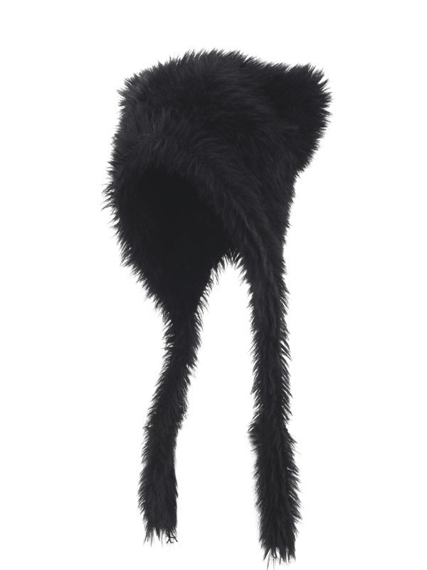 Autumn And Winter Online Influencer Cute Plush Bear Hat Thickened Warm