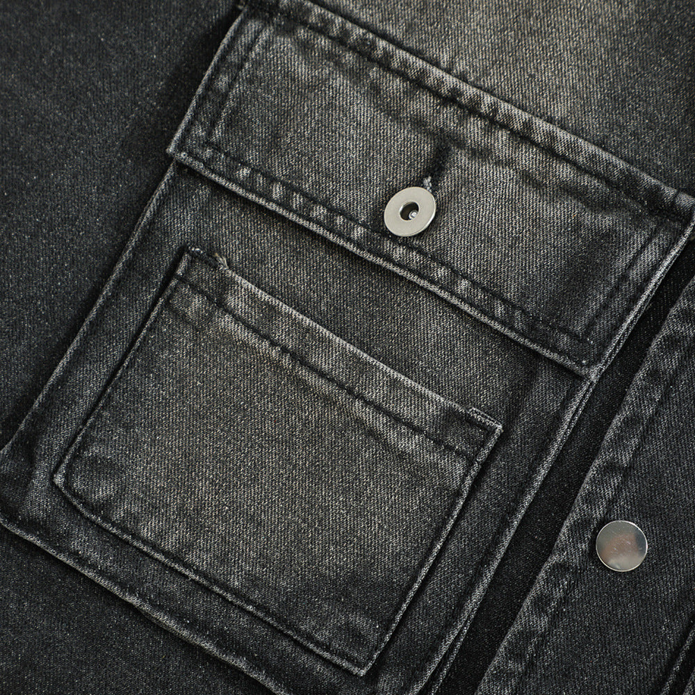 Fashion Street Functional Hole Frock Vest Male