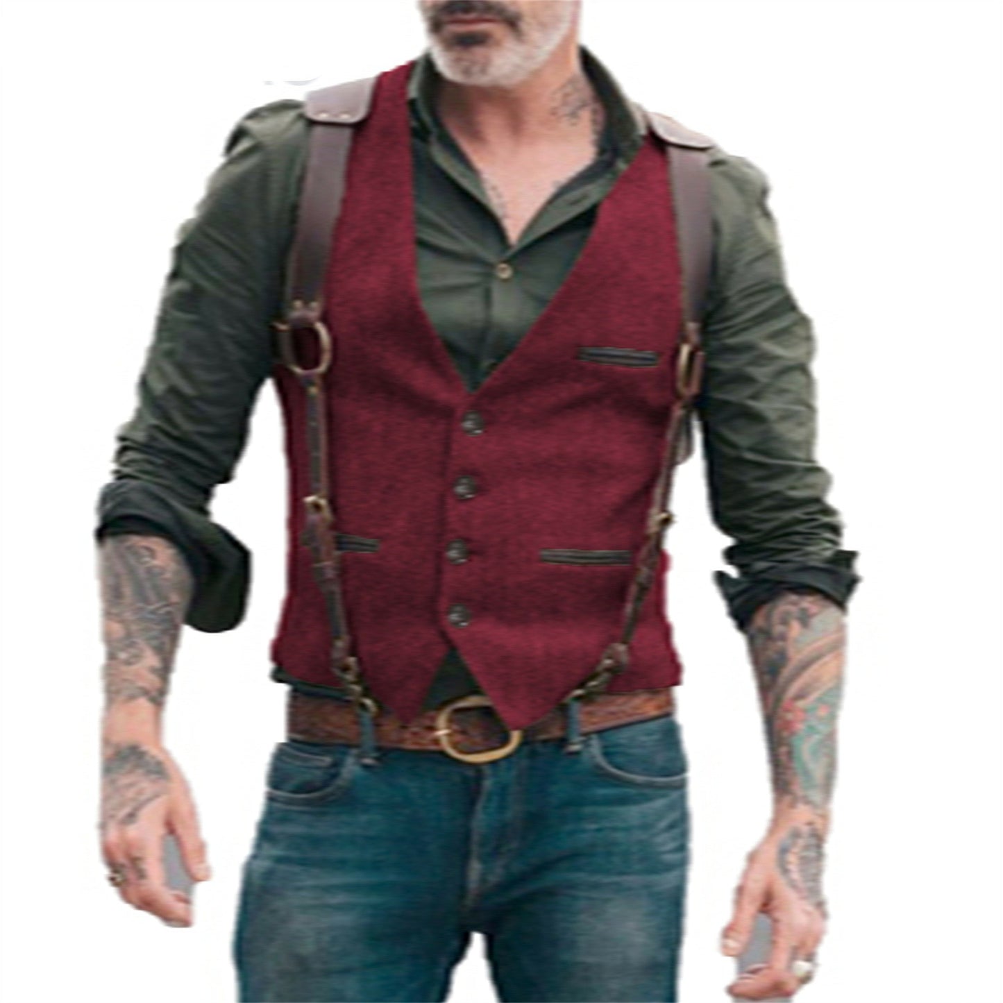 European And American Men's Vest Casual Solid Color