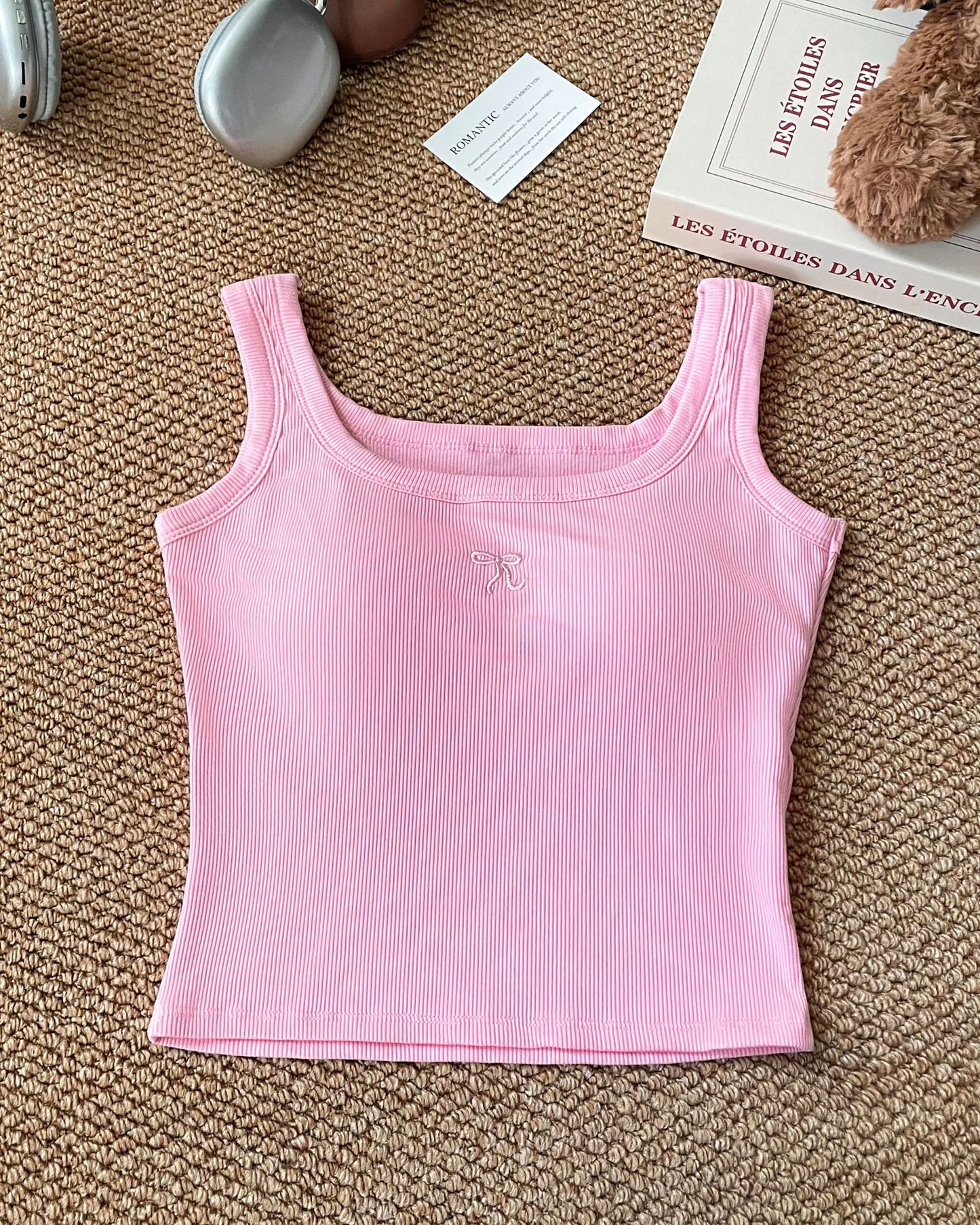 Yellow Square-neck Camisole Base Top