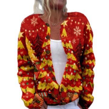 Trade 3D Digitalprint Cardigan Sweater