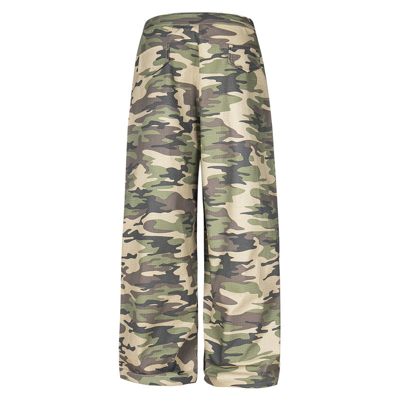 Amerikanske Camouflage Paratrooper Overalls med Brede Ben og Lommedesign