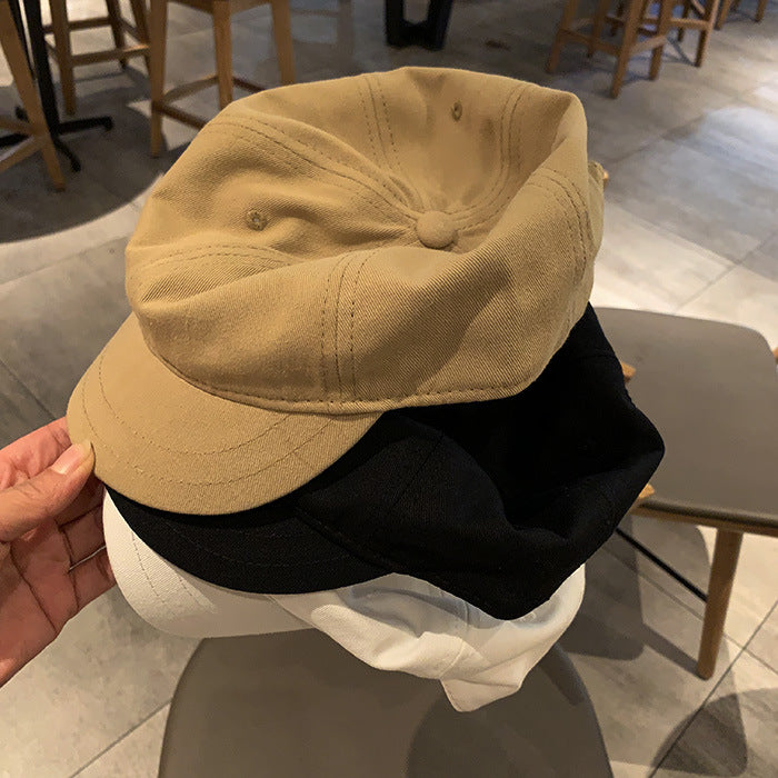 Men's And Women's Retro Casual Solid Colour Duck Tongue Hat