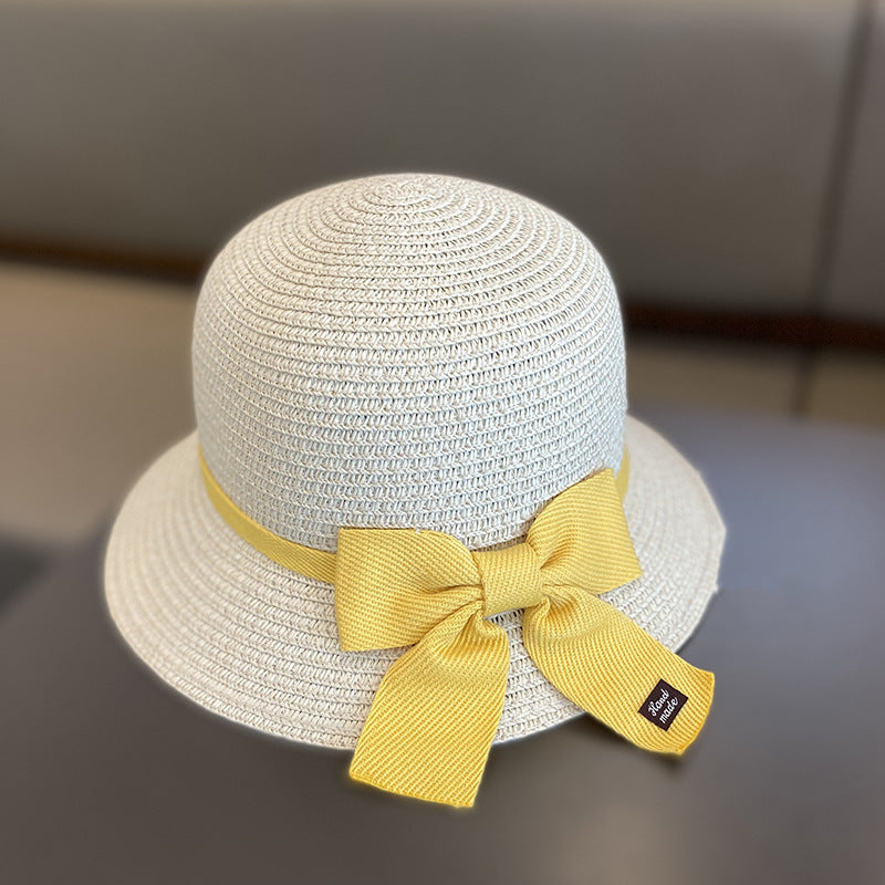 Children's Sun Visor Hat Girls Straw Hat Set