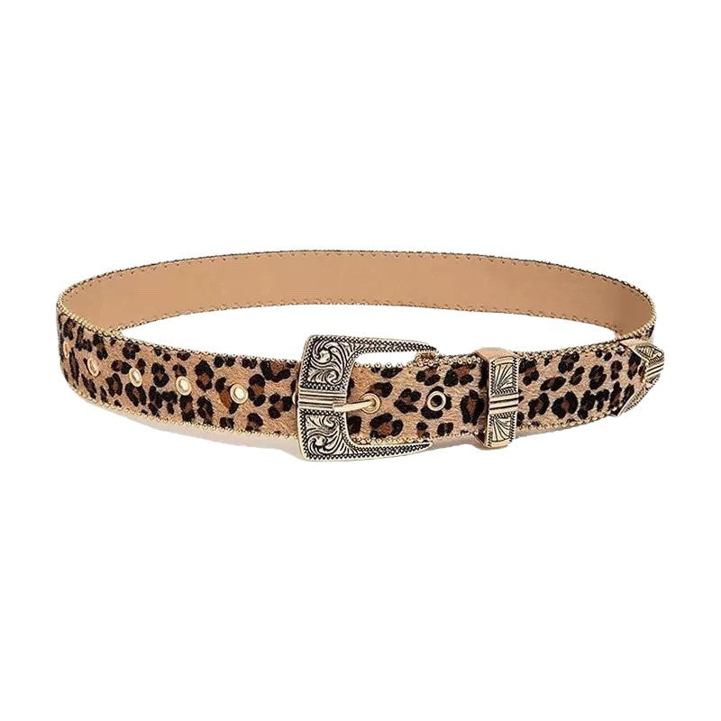 Womens Leopard-Print Versatile Sassy Waist Belt