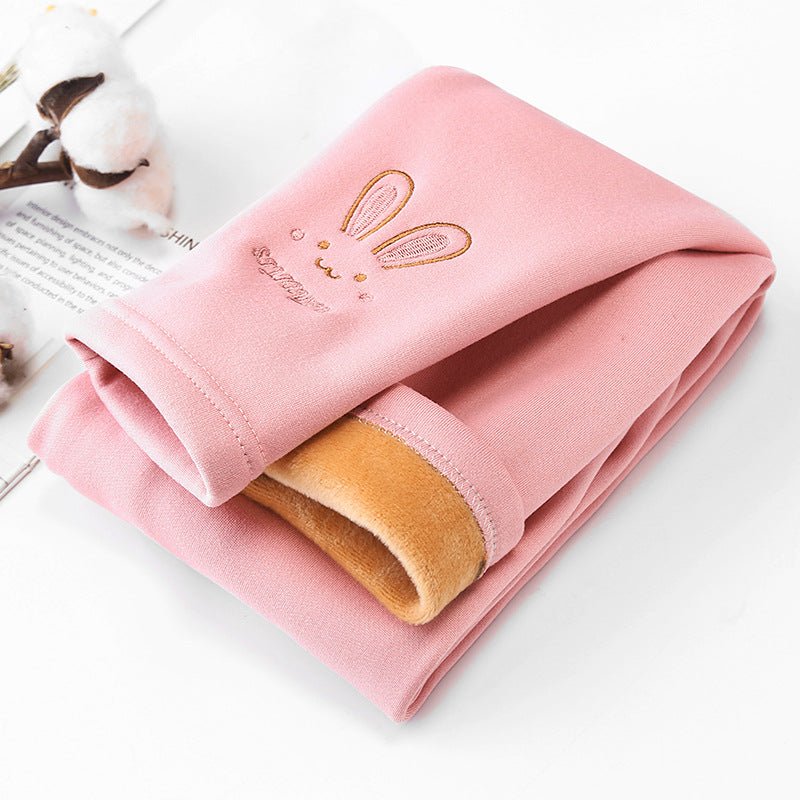 Big Girl's Leggings Spring And Autumn Thick Solid Color