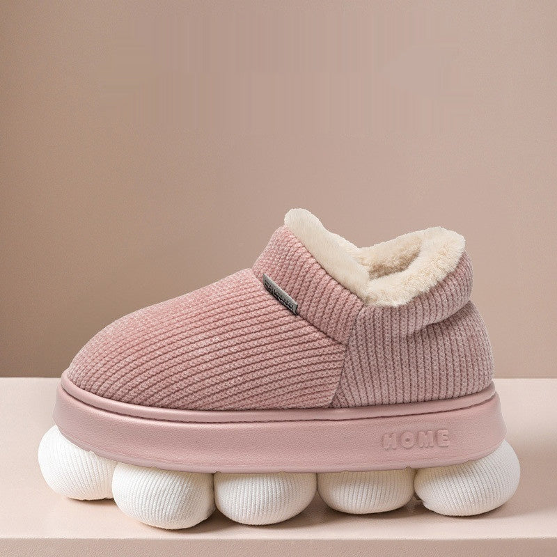 Foamed Rubber Bag Heel Women's Cotton Slippers
