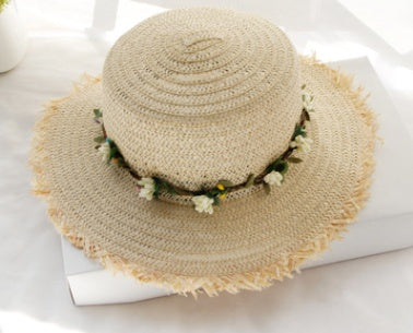 Straw Hat Ladies Sunshade Sunscreen Outdoor Garland