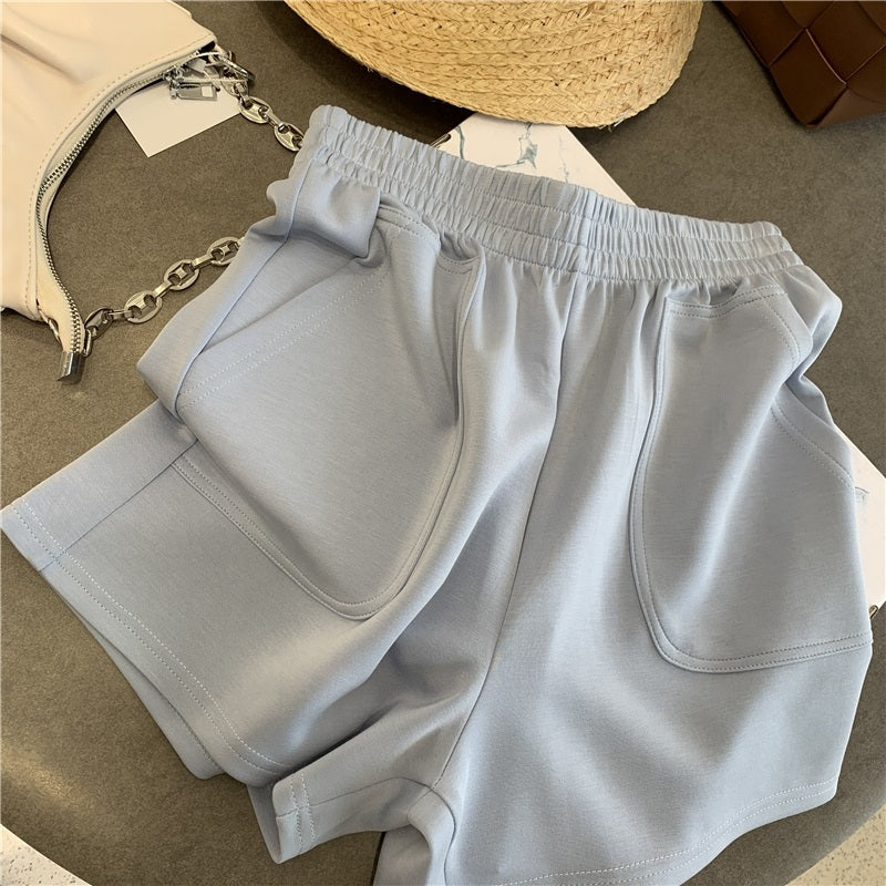 Sports Shorts Female Summer Loose Straight Pants Female High Waist Was Thin Tide Ins Wild