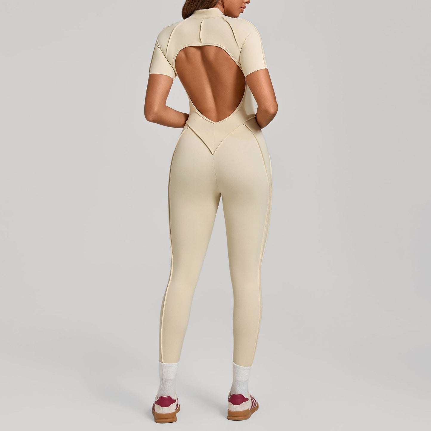 Womens Butt Lifting Tummy Tucking Yoga Gym Jumpsuit