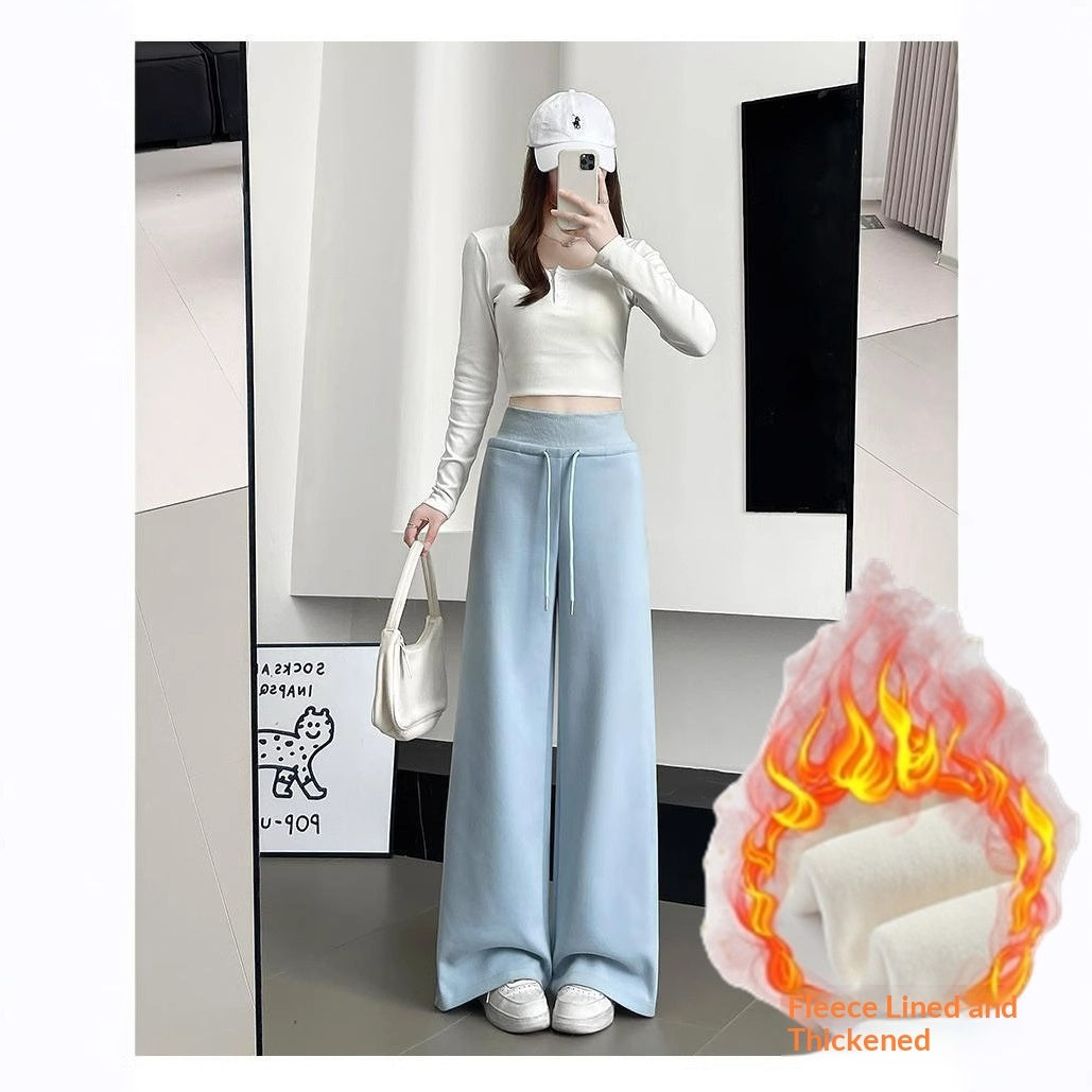 American-style Casual Slimming Straight-leg Wide-leg Pants