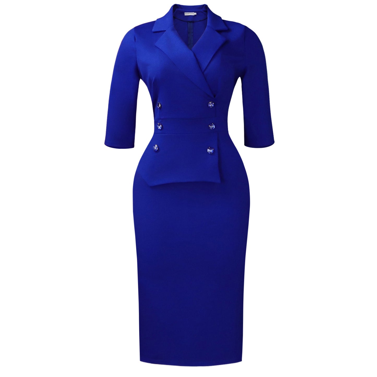 Damemode Plus Size Slank Pasform Habitkjole
