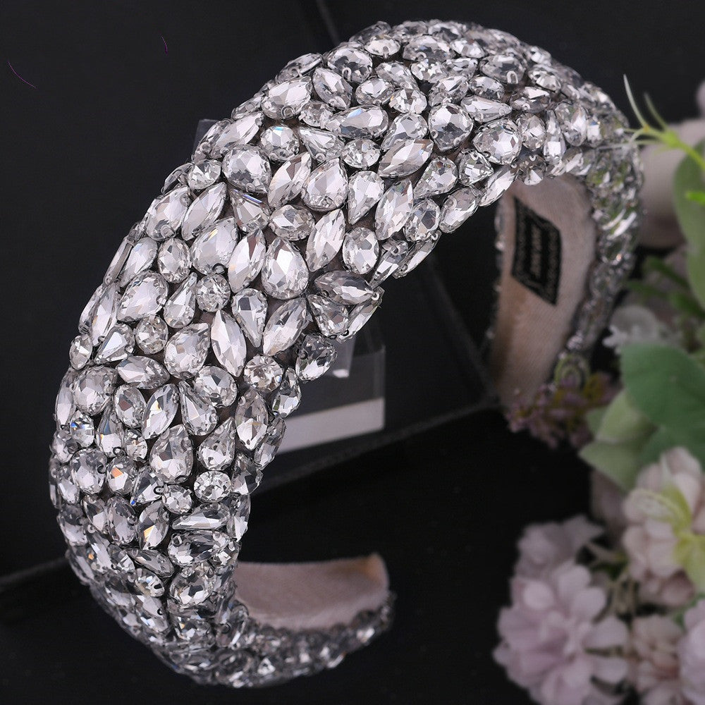 Rhinestone Headband Shiny Wedding Baroque Jewelry Full Of Diamonds