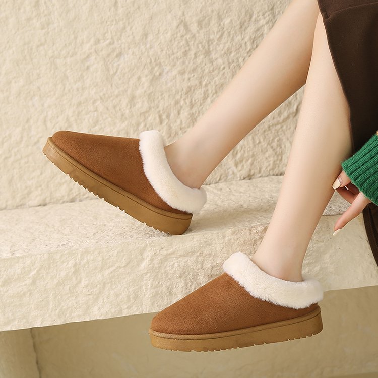 Women Winter New Round Head Leisure Slip-onPlus Size Cotton Shoes