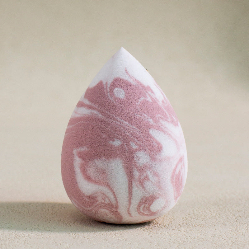Waterdrop-shaped Beveled Two-tone Beauty Sponge