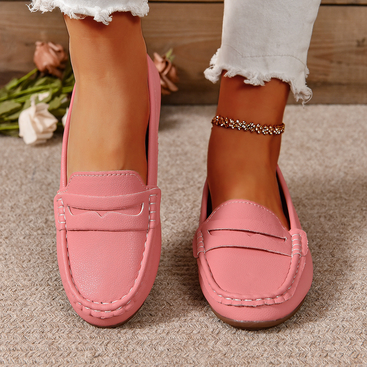 Cross-border Flat Gommino Women's Spring And Summer Soft Bottom