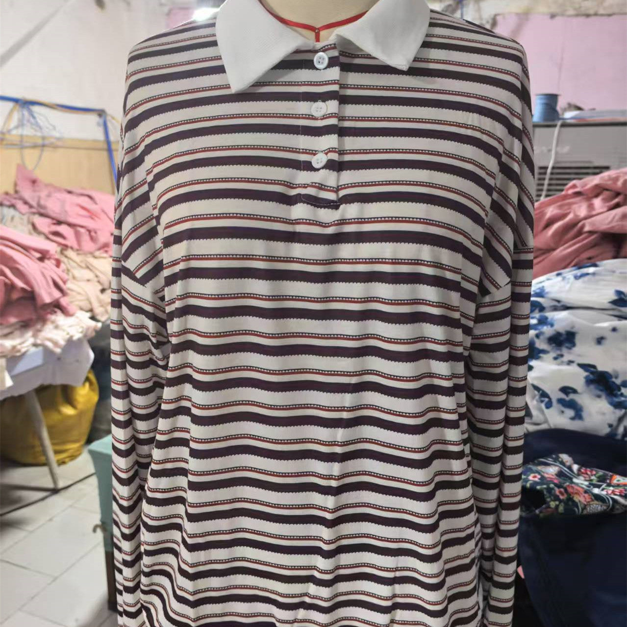 POIO Collar Loose Casual Long Sleeves Sweater  Top