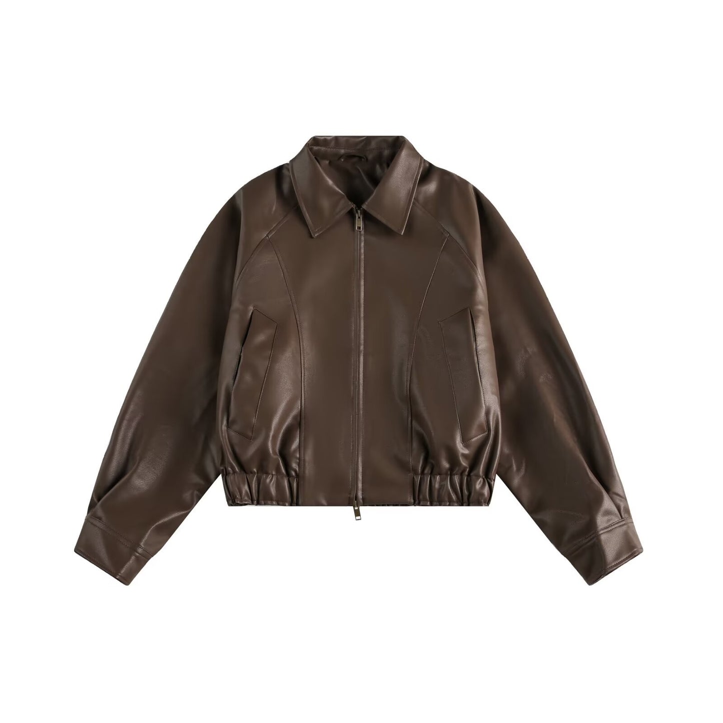 New Functional Relaxed-fit Versatile Brown Lapel Jacket