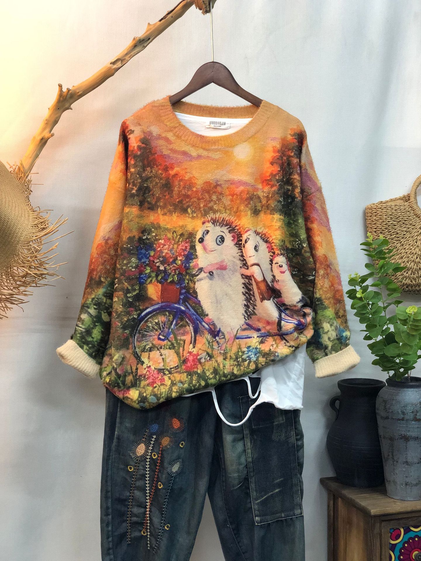 New Women's Loose-fitting Round-neck Sweater For Outerwear