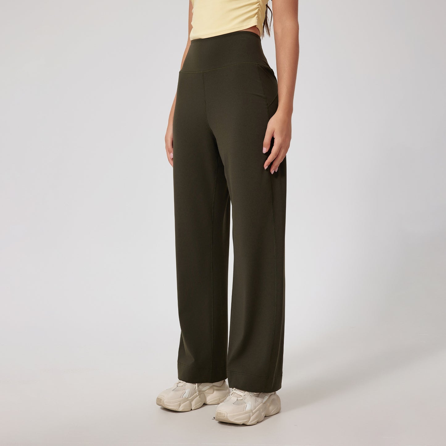 Straight Fitness Skinny Bell-bottom Pants High Waist