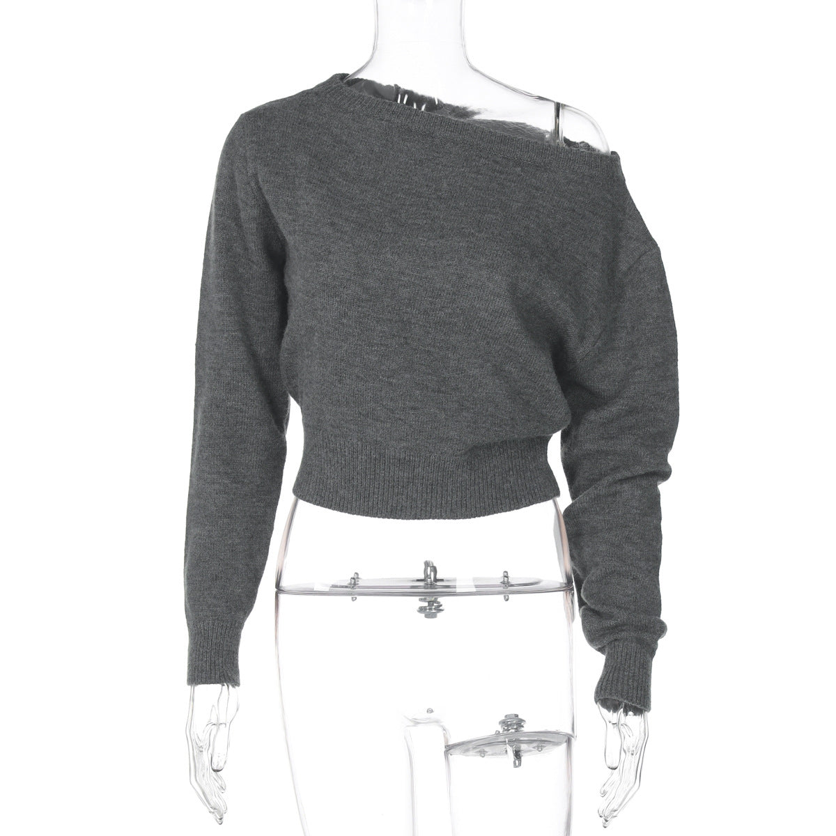 Dame Mode Enkel Elegant Slim-fit Langærmet Top