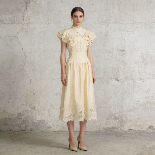 Retro Romantic Style Skirt Set For Women