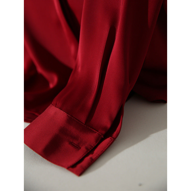 Satin Women's Long-sleeved Professional Anti-wrinkle Shirt