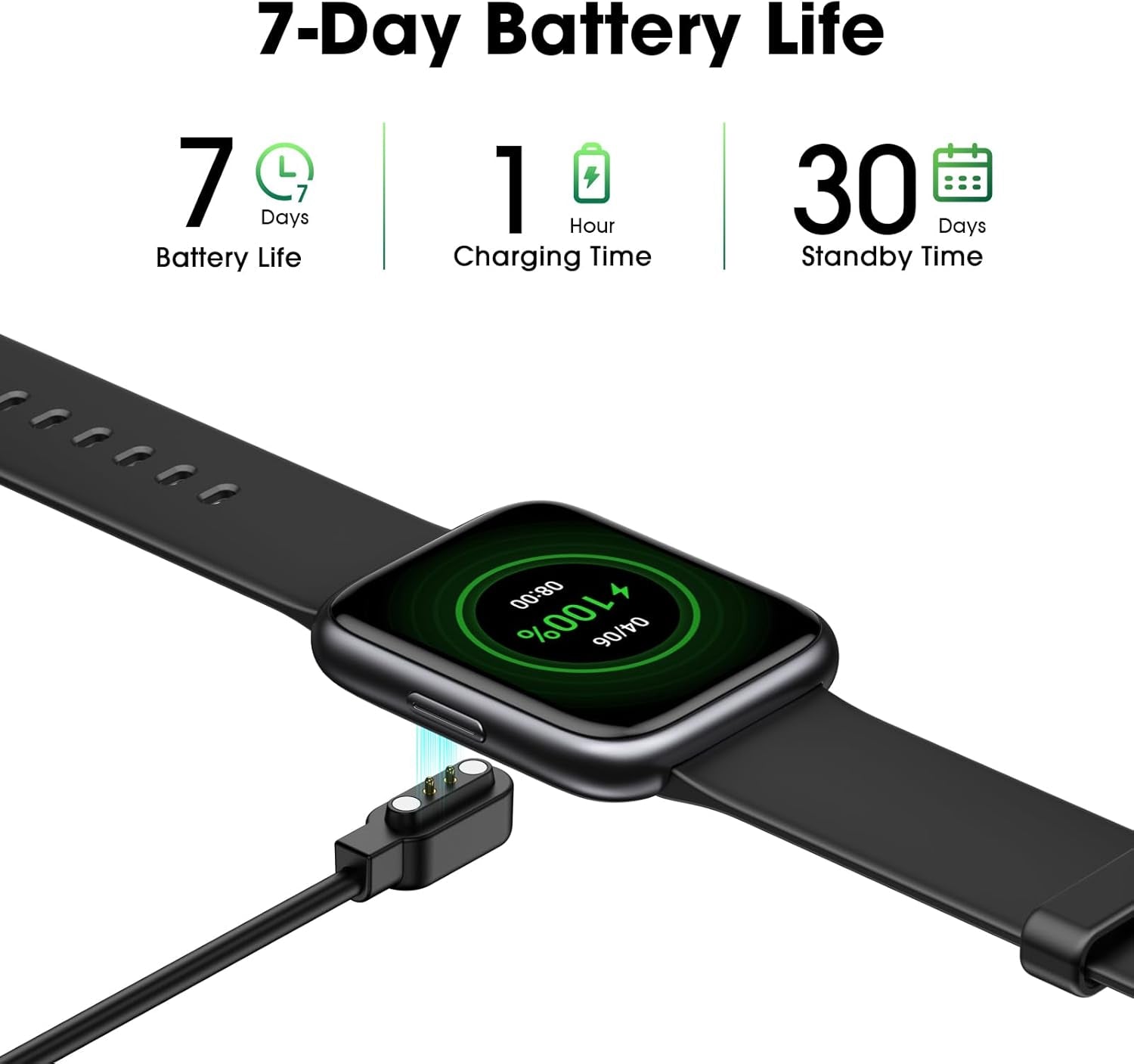 Smart Watch No App/Phone Required, Long Battery Life Fitness Tracker Watch,Hd Screen, Waterproof Activity Tracker with Step Counter for Walking, Pedometer, Calories Tracker for Men Women