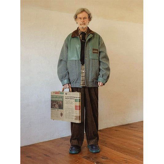 Small And Versatile Gentle Fashion Sweet Retro Woolen Leather Jacket