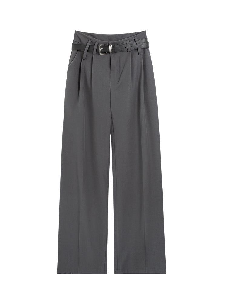 Spring And Autumn Slimming Loose Straight Suit Pants Trousers