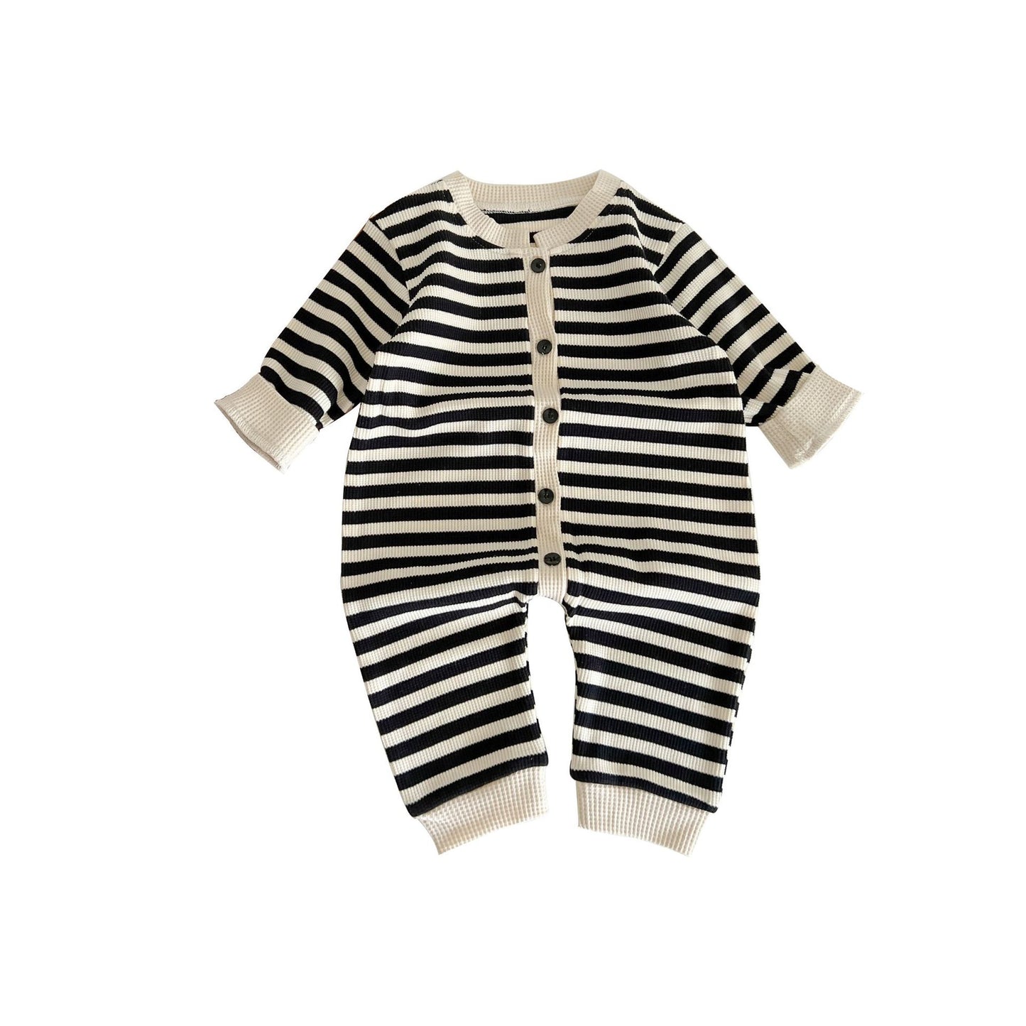 Color Block Striped Fart Romper Newborn Bodysuit